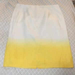 J. Crew Ombré Linen Pencil Skirt